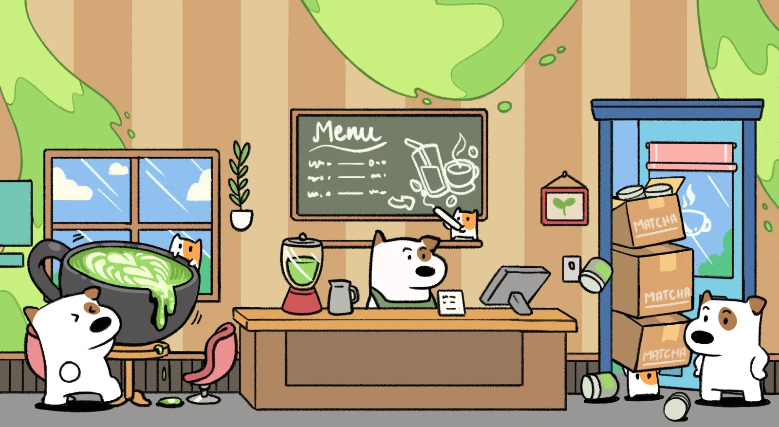Frens running a matcha café